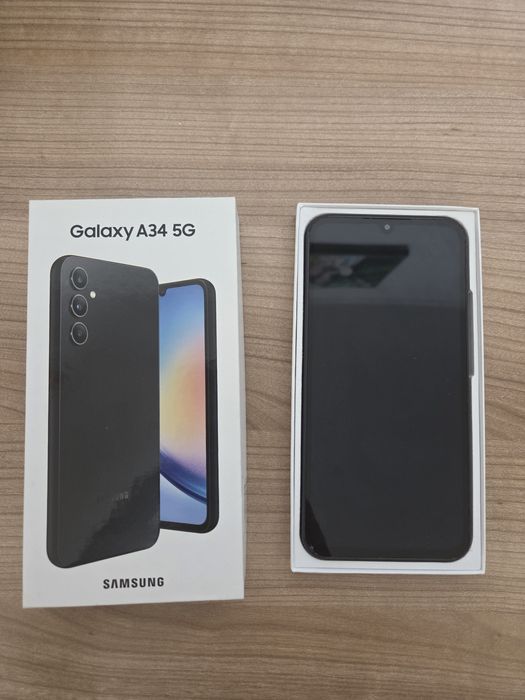 Telefon mobil Samsung Galaxy A34, Dual SIM, 6GB RAM, 128GB, 5G, Black