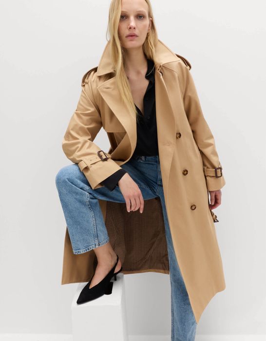 Тренч модный длинный. Великобритания. Бренд M&S. Новый с этикеткой