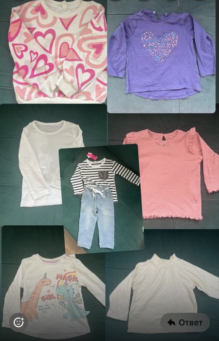 Вещи на девочку размер 86-92