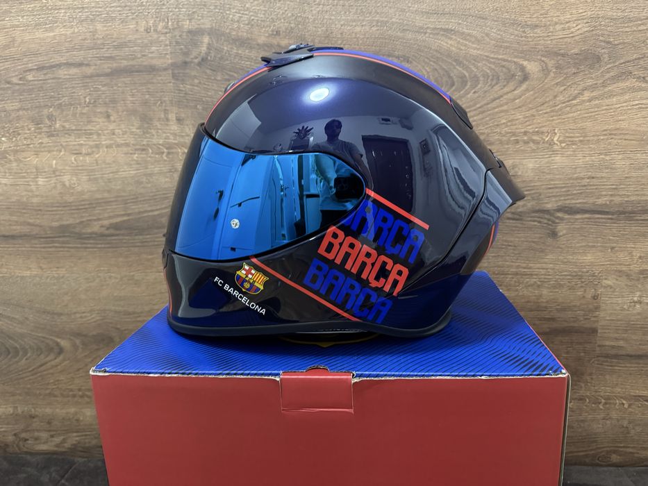 Scorpion Exo R1 каска FC BARCELONA