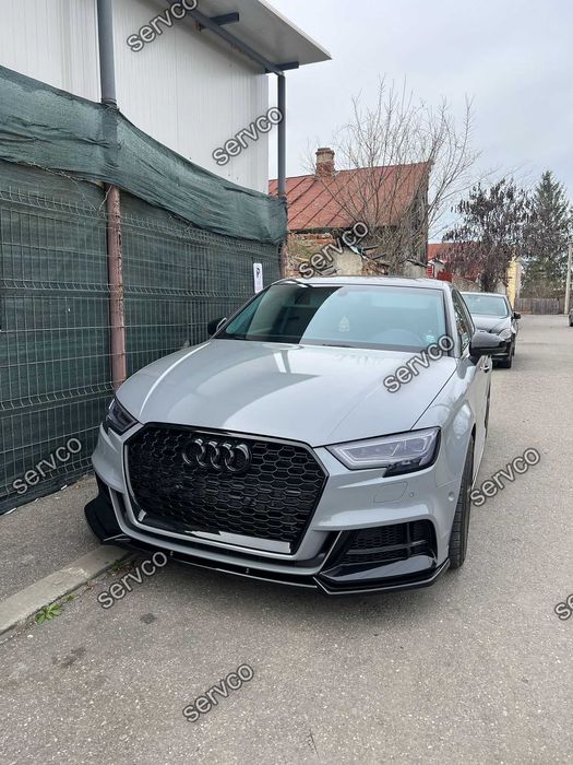 Prelungire splitter lip bara fata Audi A3 S3 8V sline Facelift 2016-2020 v11 - Maxton Design
