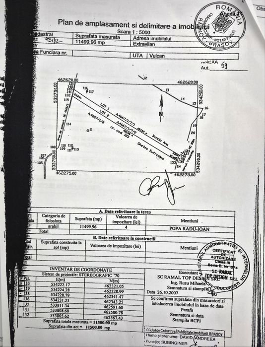 Teren arabil Vulcan - Colonia 1 mai