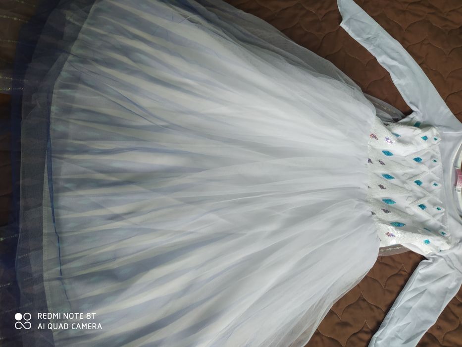 Рокля на Елза от Фроузън 2 част с 2 подаръка