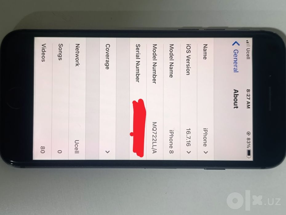Iphone 8 Xolati yaxshi
