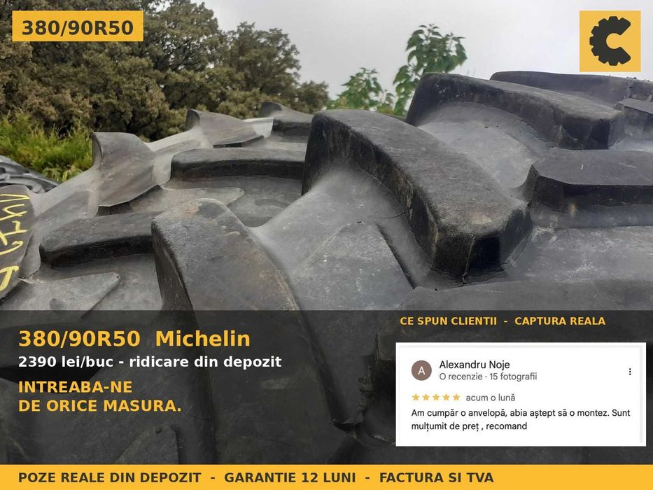 ANVELOPE 380/90R50 14.9R50 14.9-50 38090R50 Michelin Cauciucuri Tractor Stropitoare Erbicidat SH GARANTIE Factura TVA