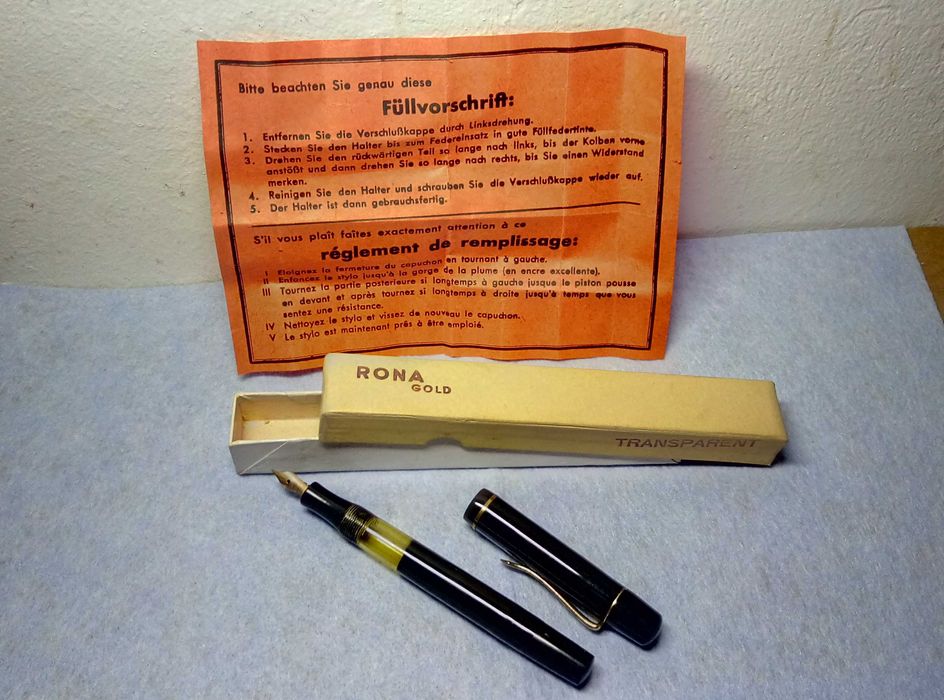 1930-40г Немска Писалка RONA GOLD със ЗЛАТНО Перо Злато 585