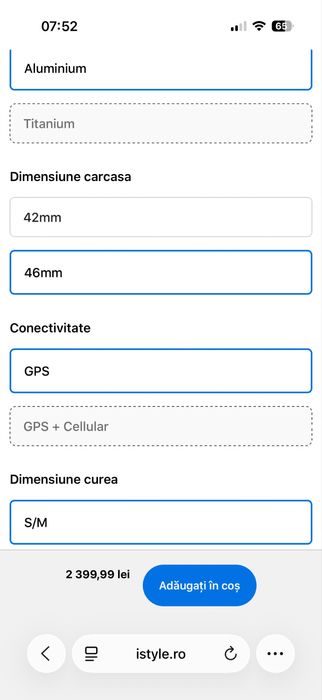 Ultimul Model Apple Watch Seria 11 46  Sport Band Space Grey S/M