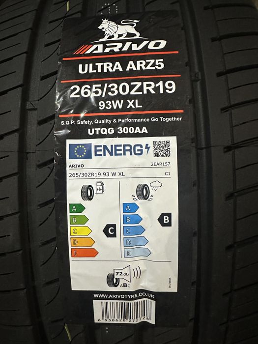 Нови летни гуми ARIVO ULTRA ARZ5 265/30R19 93W XL НОВ DOT