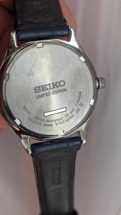 Ceas Seiko Eternal Blue Limited Edition Titanium Sapphire Solar Selection SBPX141 V157-0DK0