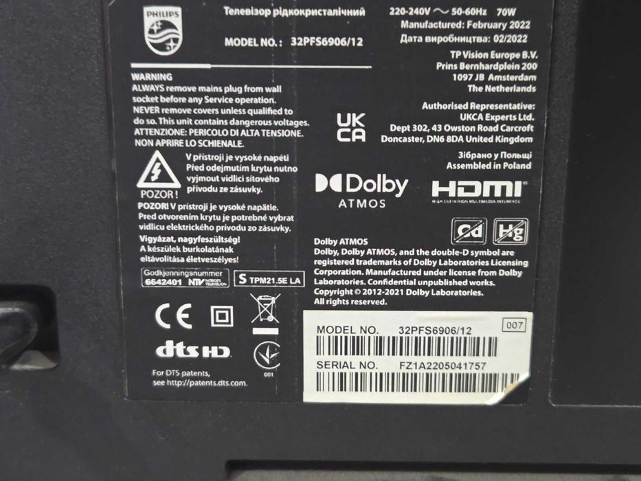 Телевизор Philips 32PFS6906 Ambilights смарт АНДРОЙД