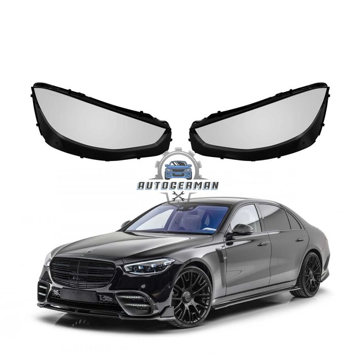 Капаци фарове Mercedes W223 S-Class S350 (20-22) стъкло фар крушки Мерцедес В223 С-Клас С350 xenon