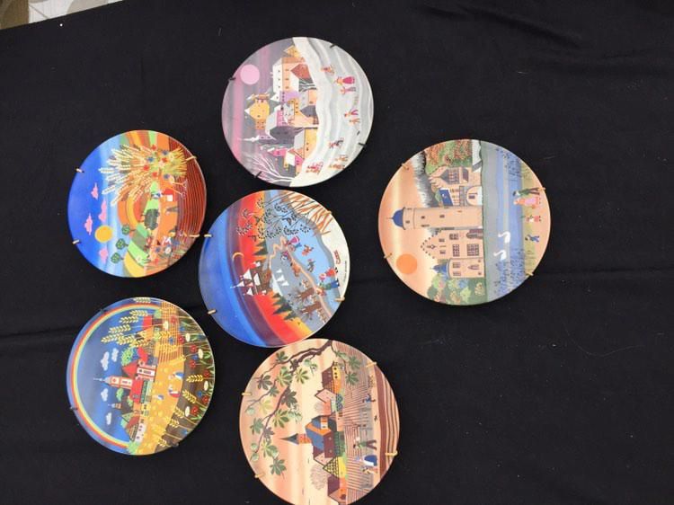 Set 6 farfurii decorative Poole Pottery – Four Seasons