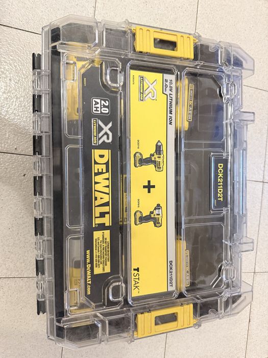 DeWalt DCK212D2T – комплект винтоверт + ударен гайковерт (като нов)