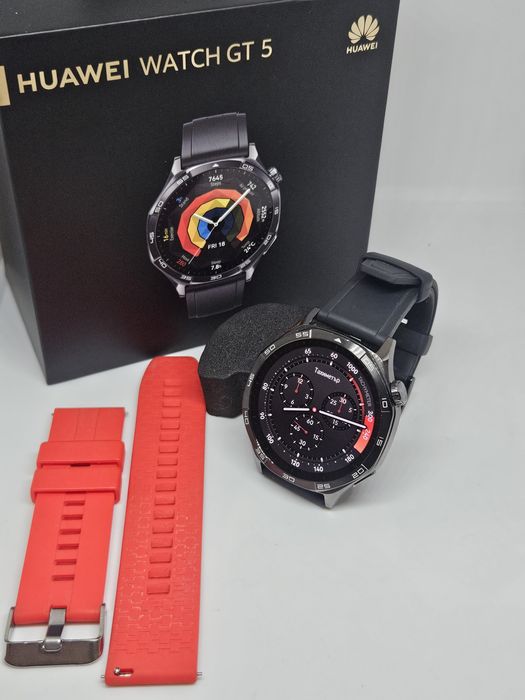 ГАРАНЦИЯ Huawei Watch GT 5 Black (Пълен комплект)