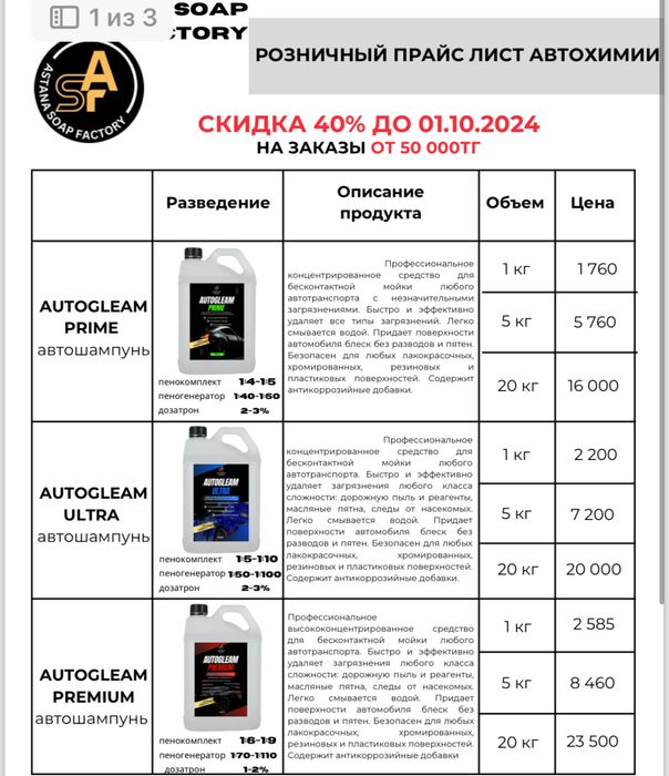 Автошампунь Prime 20кг