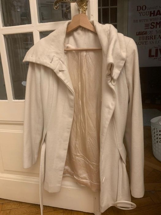 Jacheta lana ivory pentru primavara/toamna