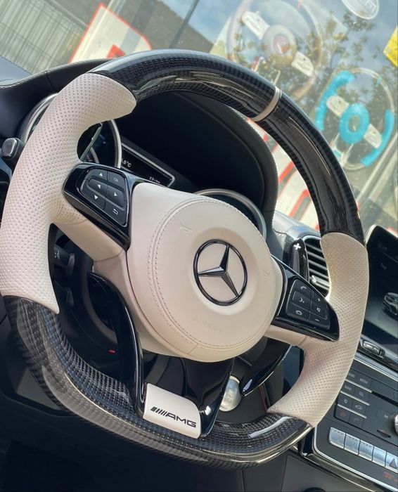 Volan Mercedes AMG carbon | alcantara padele | C class E S CLS GLE GLC