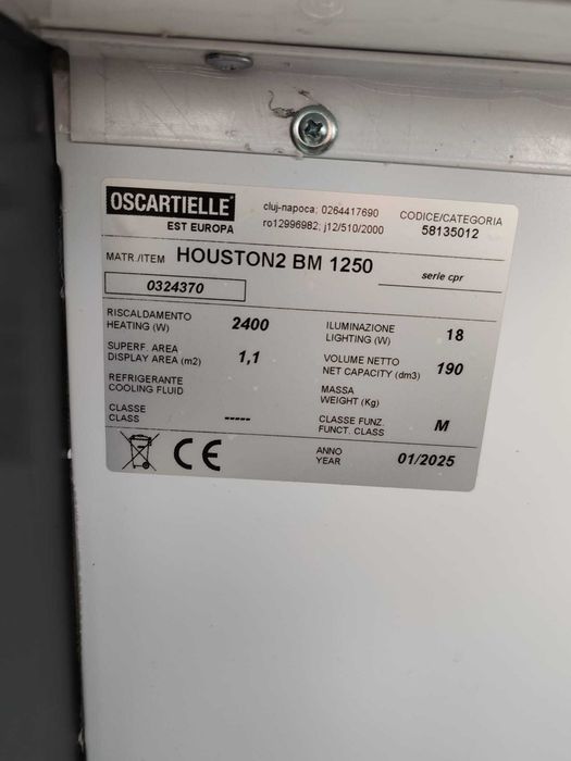 Vitrina calda OSCARTIELLE 132 cm