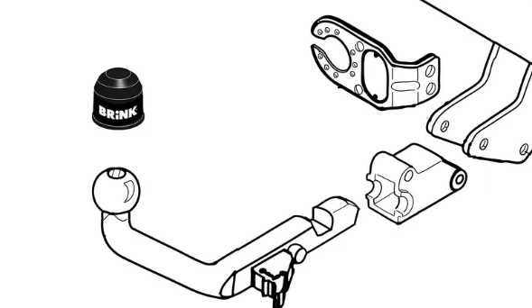 Автоматичен Сваляем Теглич Глава Топка Теглич за TOYOTA+Монтаж Конзола