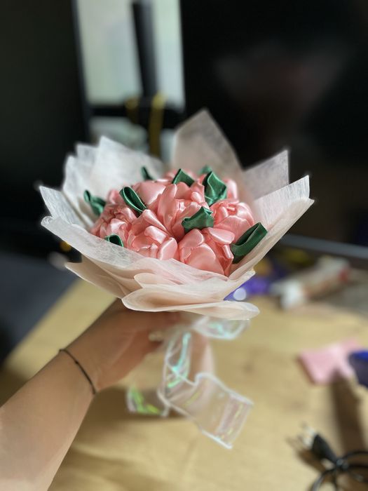 Buchet de lalele din satin