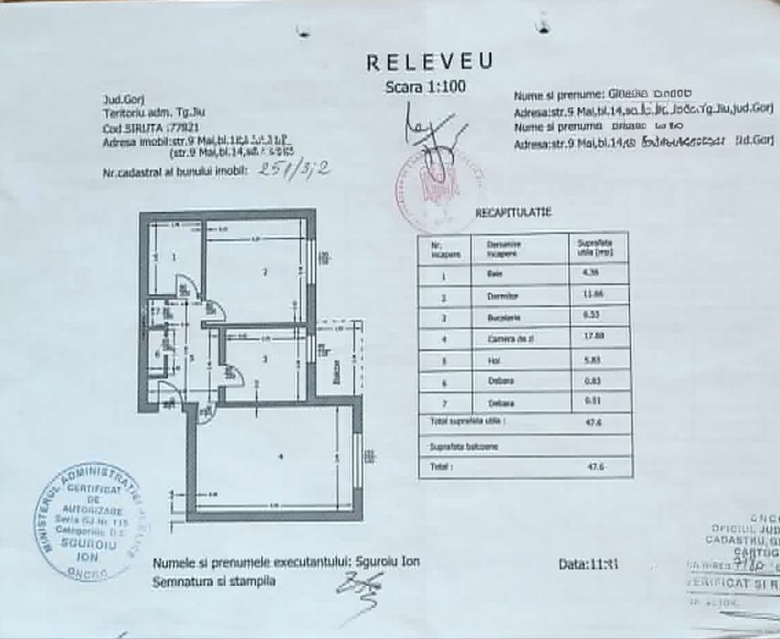 Proprietar vand apartament 2 camere Liceul Sportiv