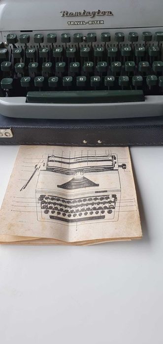 masina de scris cu valiza transport
