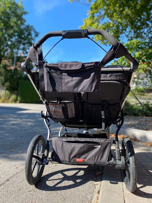 Cărucior pentru gemeni sau frati Thule Urban Glide 2 , dublu Jet Black