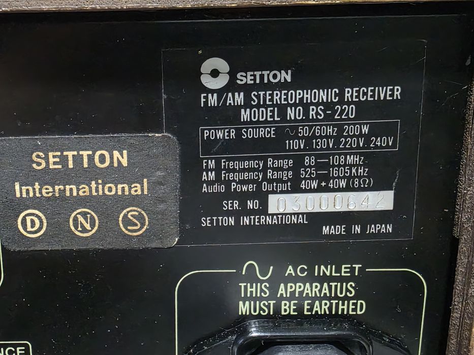 Setton RS 220 stereo receiver