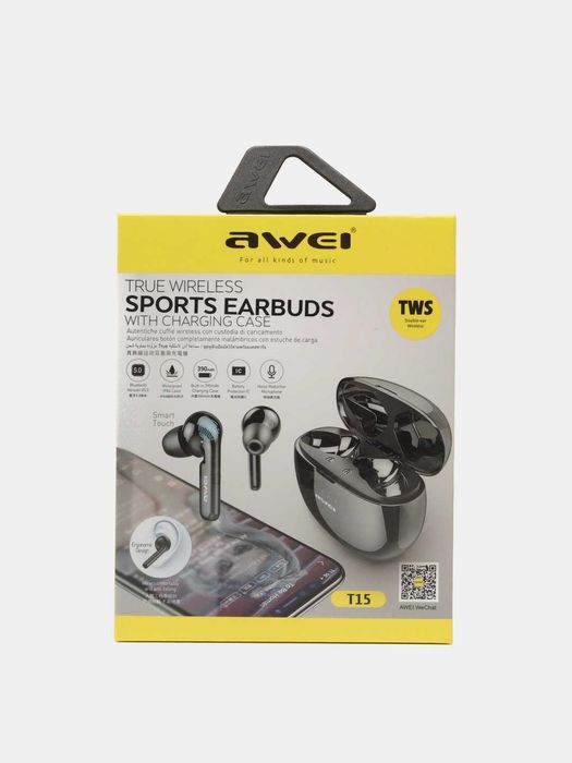 Беспроводные наушники AWEI T15 True Wireless Sports Earbuds