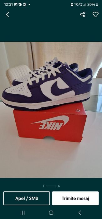 Nike Dunk Low Retro white/court purple