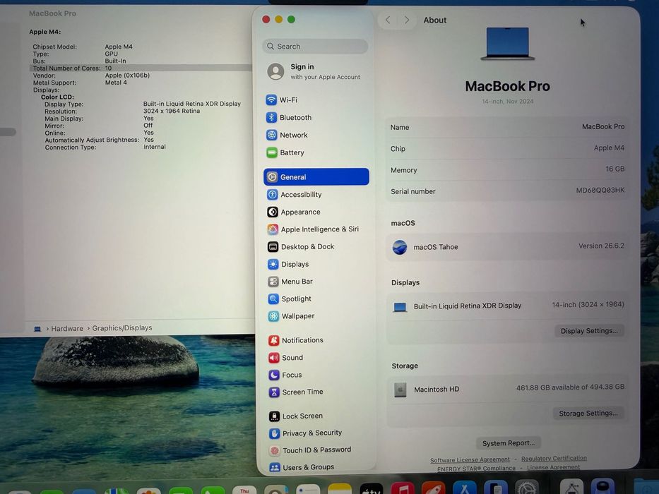 MacBook Pro 14" M4 10-CPU, 10-GPU, 16GB RAM, 512GB SSD