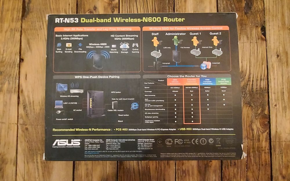 Router wireless Asus RT-N53 dual band, wireless N600