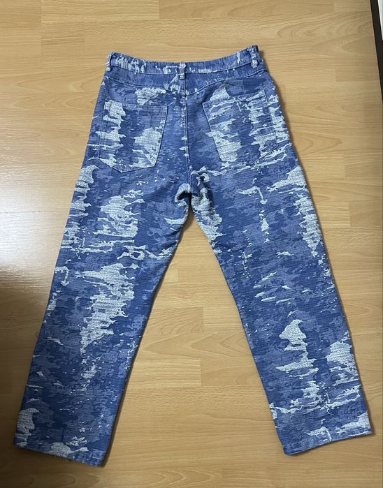 Blugi baggy print Bershka marimea 36
