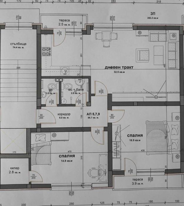 Продава се Тристаен апартамент в Разград, Житница - 94 кв.м за 1352 €/кв.м - Снимка #6