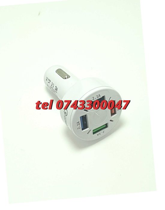 Superfastcharge Incarcator Auto Cu Patru Porturi Usb Partycharge