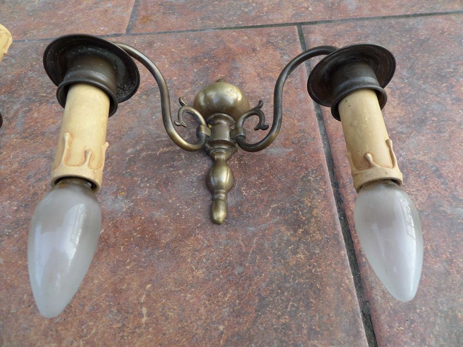 Aplice corpuri iluminat din bronz alama vintage originale vechi