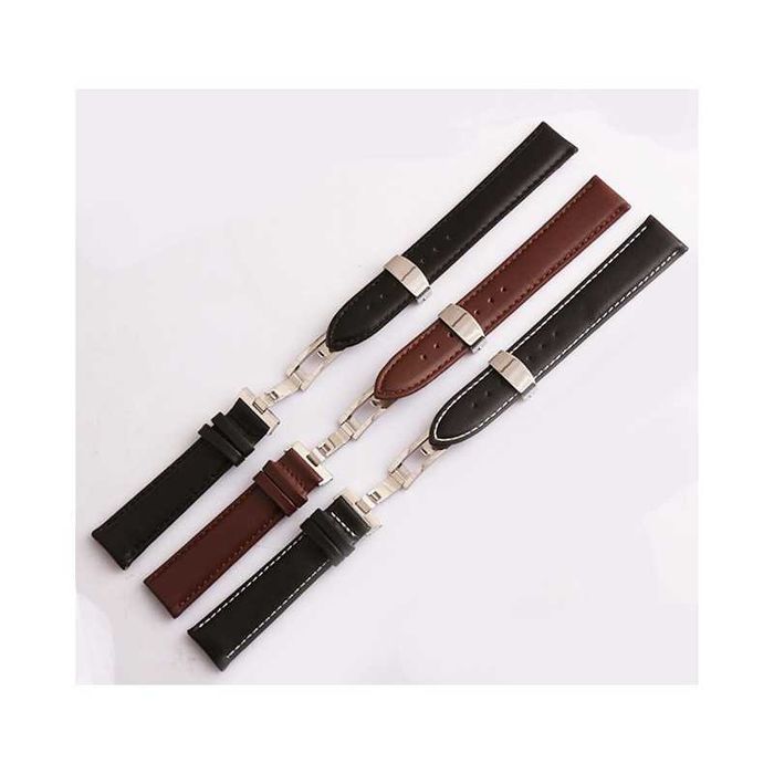 Curea Ceas Piele Naturală Închidere Deployant – 12mm până la 24mm