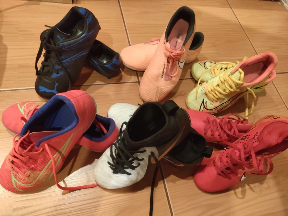 Ghete fotbal Nike Adidas 33,34,35 iarba, sintetic, sala stare f buna