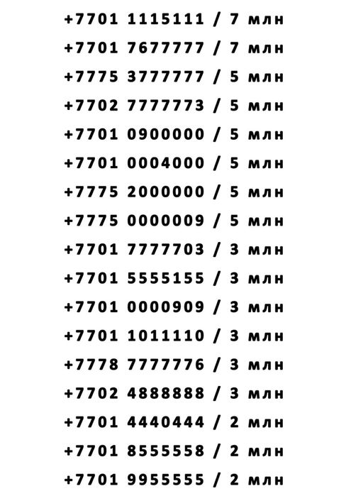 VIP Красивые Номера