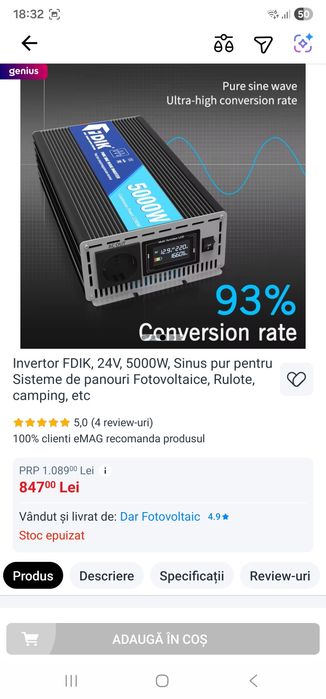 Invertor 24 V nou nouț