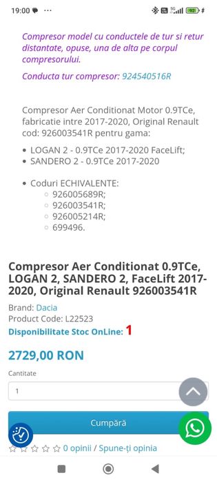 Compresor logan 2 09