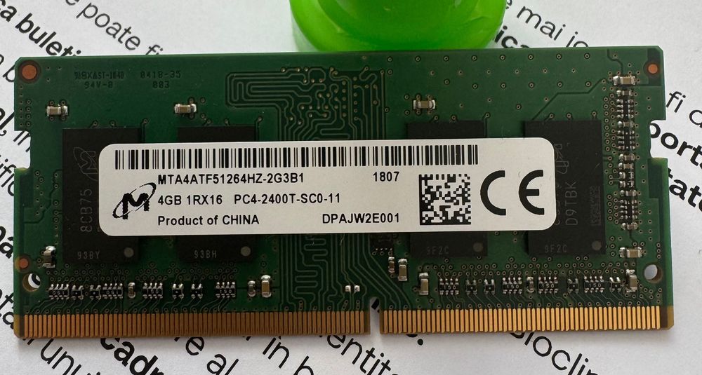 Placuta ram laptop notebook Micron 4GB DDR 4 2400Mhz
