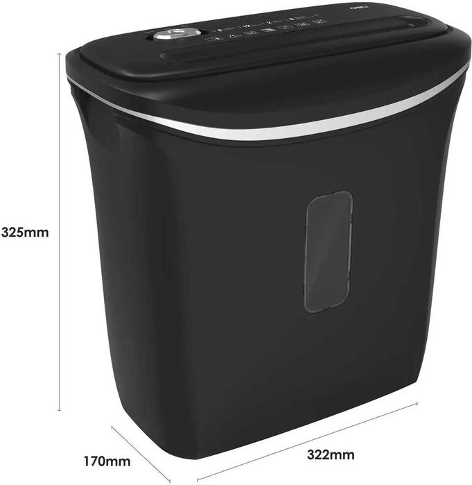 Уничтожитель бумаг Deli E9945, P-4, 4х30 мм, 6 лист. одновременно, 12л