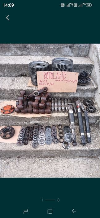 Piese freza grapă rotativa pinion slamAx.