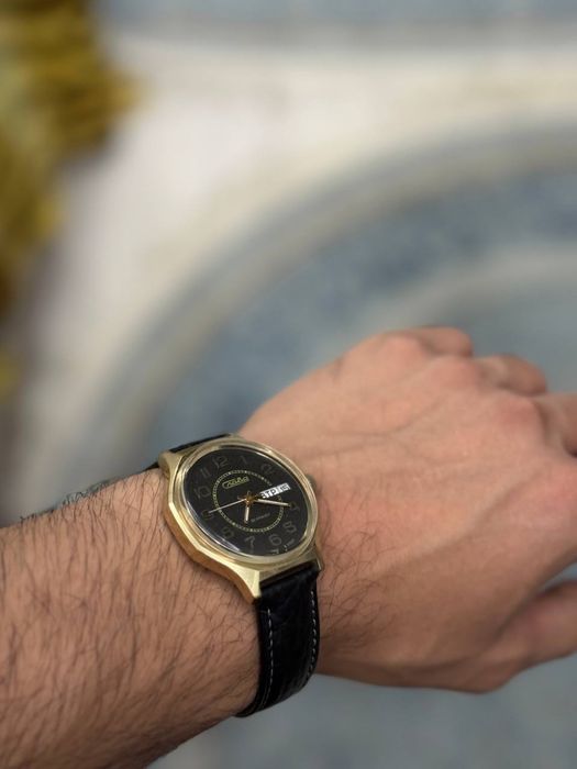 СССР винтажный соат, Слава, механический автоподзавод