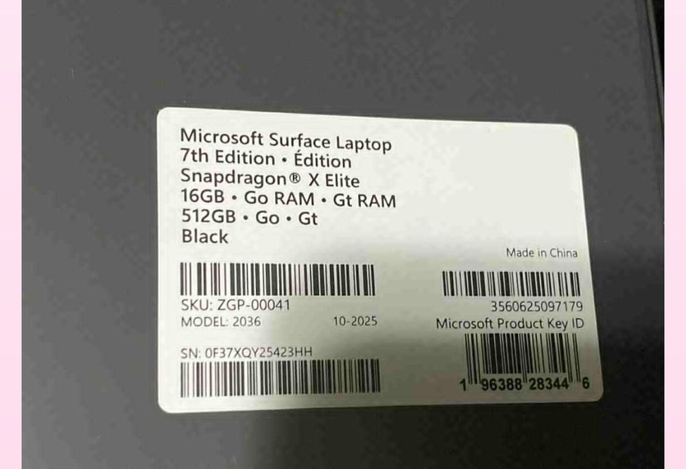 Laptop microsoft Surface 7th edition