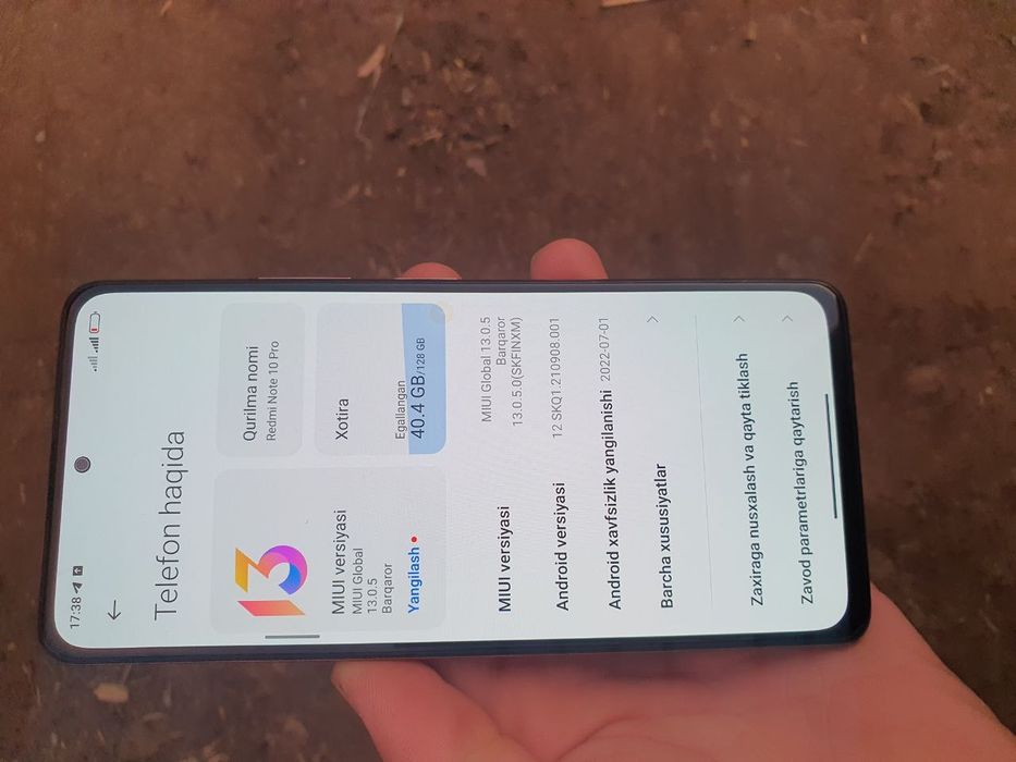 Redmi note 10 pro pomyat .8.128 5 oyliq tel hamma narsasi bor aybi yoq