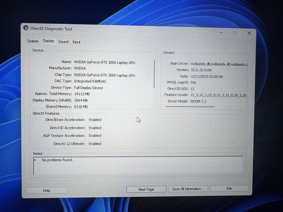 Laptop Legion 5 / RTX 3060