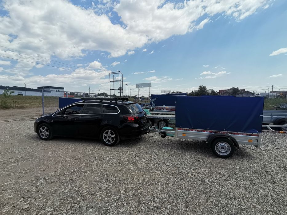 Remorca Auto 750 Kg  Dublu Ax Basculabila Apicola Moto Atv Repo Tandem