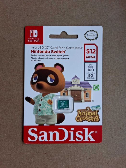 Card Sandisk microSD 512GB Nintendo Switch original sigilat